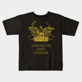 Strength And Honor! Ancient Rome SPQR Legionary Eagle Standard Kids T-Shirt